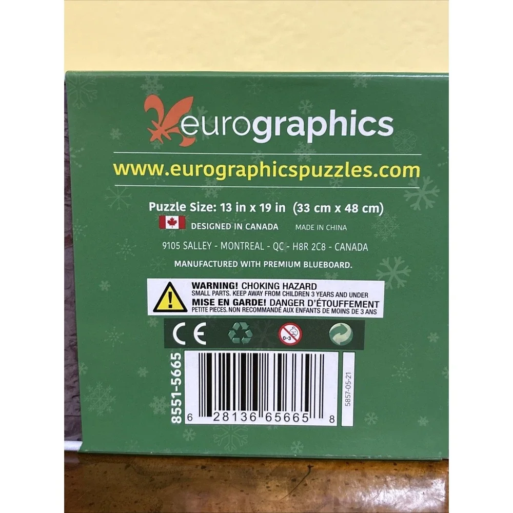 Eurographics Christmas Barn Puzzle 550 Pieces Collectible Tin